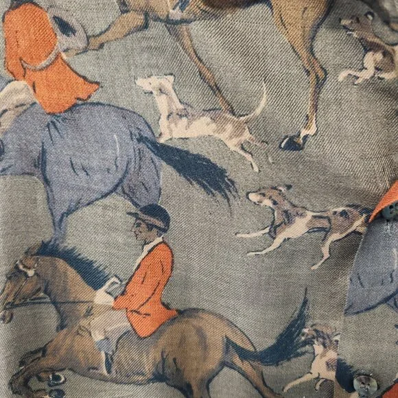 Breeches Vintage Women's Long Sleeve Brown Equestrian Riding Horse Top- Size 8 - Picture 4 of 7